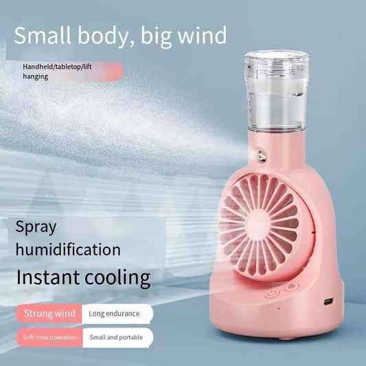 Portable Rechargeable Handheld Spray Cooling Fan