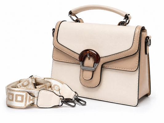 Premium Two-Tone Structured Handbag