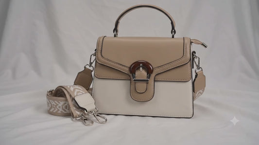 Premium Two-Tone Structured Handbag